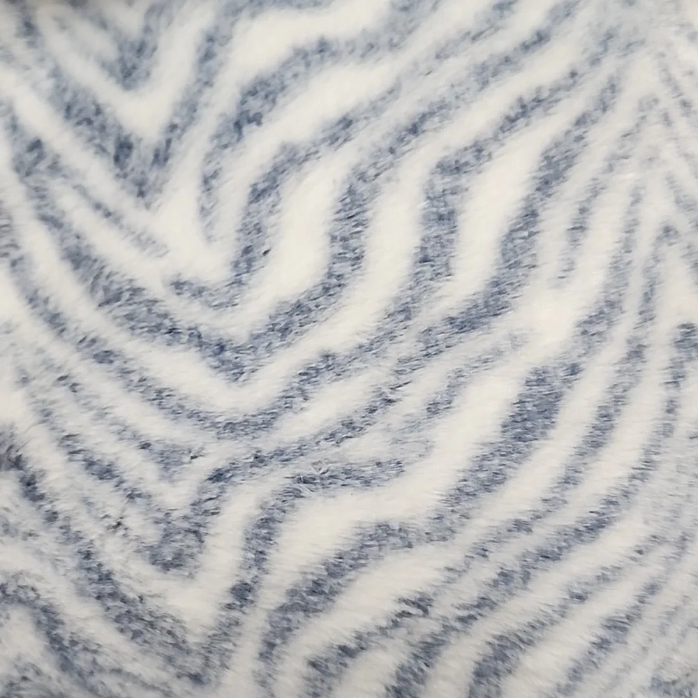 Pet Paws Design Studio Blue Gray & White Zebra Print Cat Dog Bed New with Tags